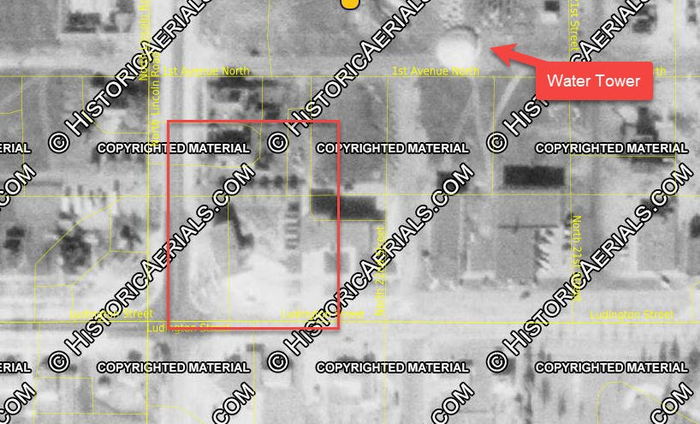 Blue Roof Motel - 1953 Aerial (newer photo)